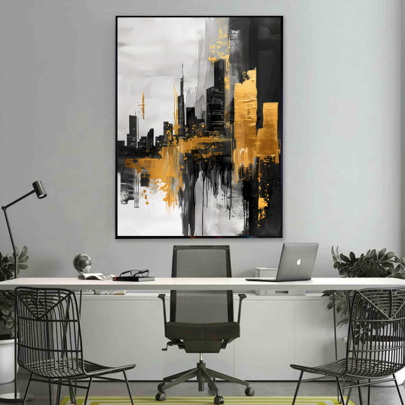 Canvas Painting - Abstract City