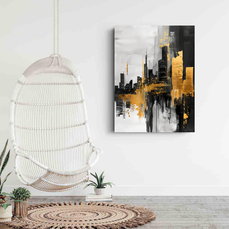 Canvas Painting - Abstract City