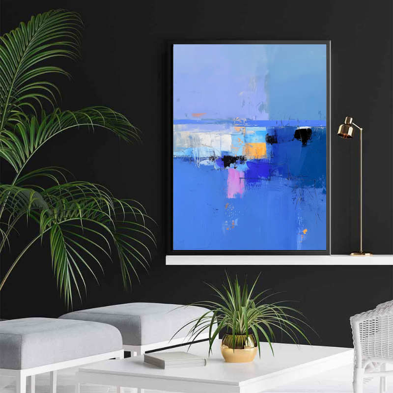 Canvas Painting - Blue Mood Abstract Art