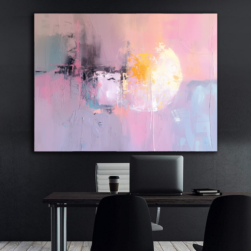 Canvas Painting - Purple Abstract Art
