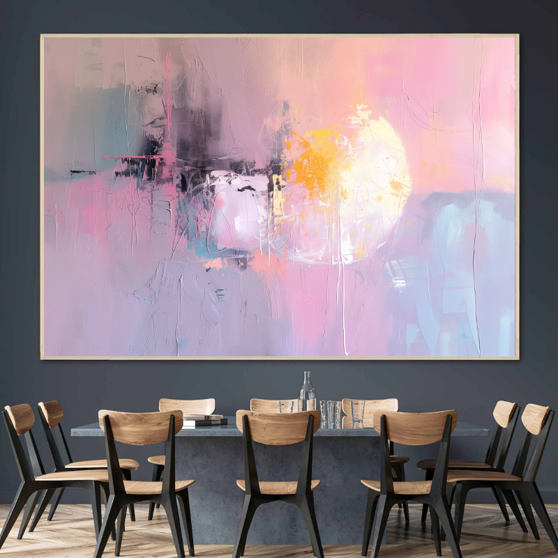 Canvas Painting - Purple Abstract Art