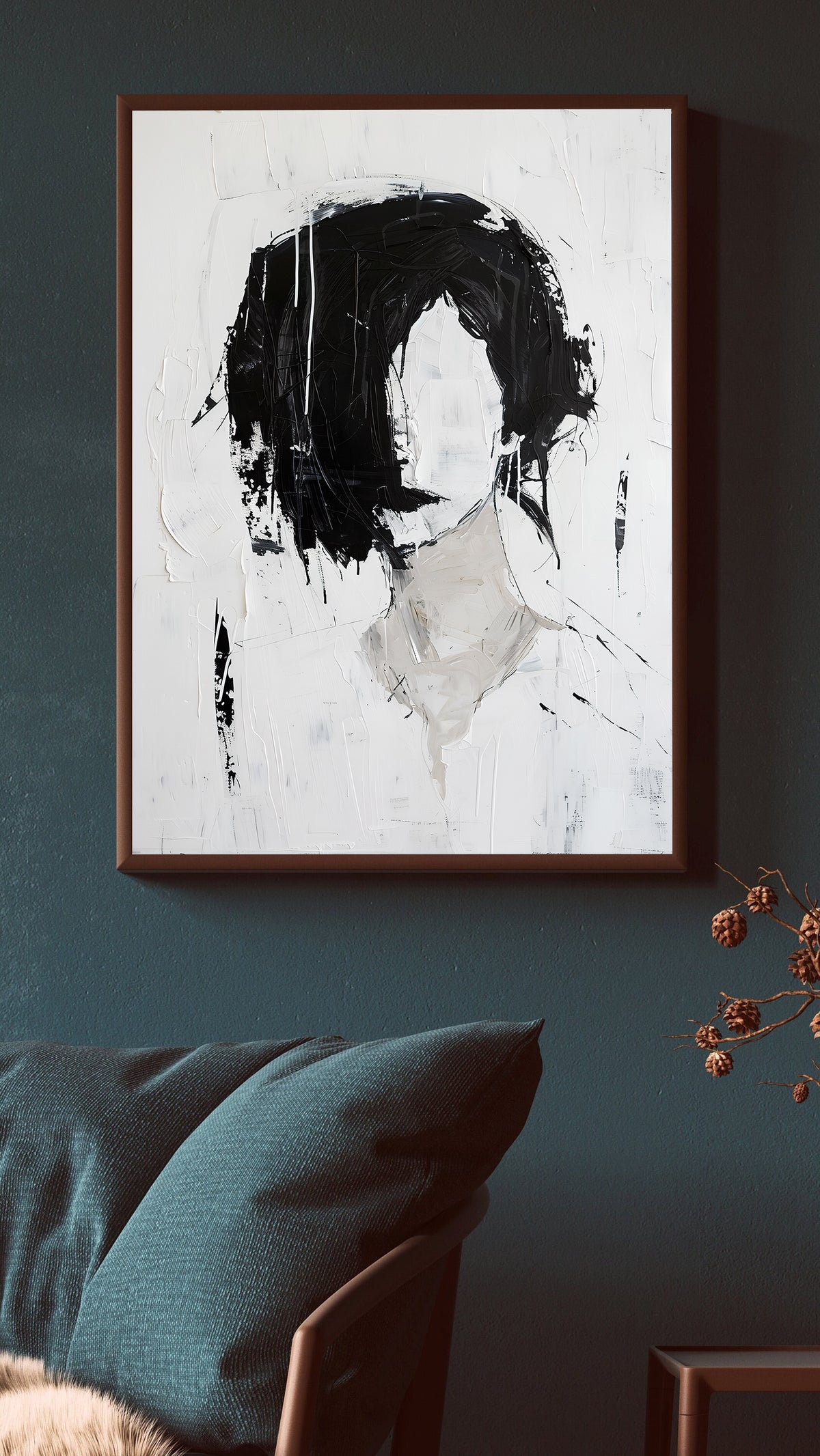 Tablou Canvas - Portret Alb Negru
