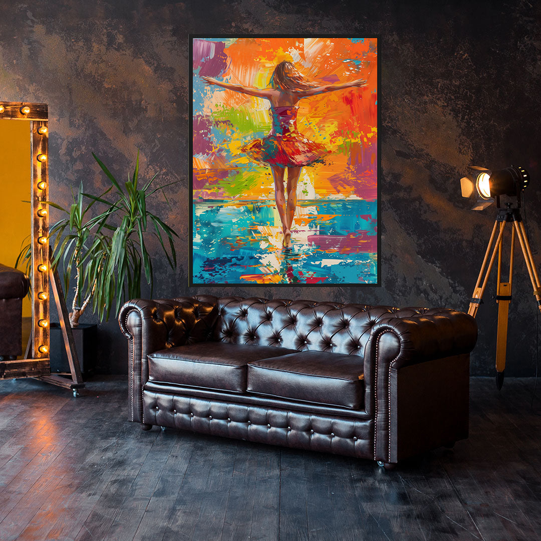 Canvas Painting - Colorful Ballerina