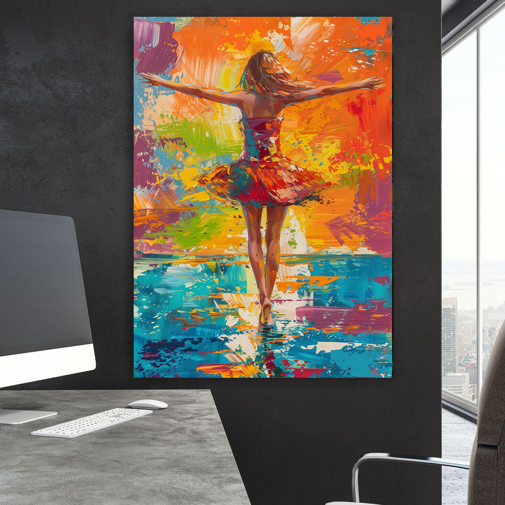 Canvas Painting - Colorful Ballerina
