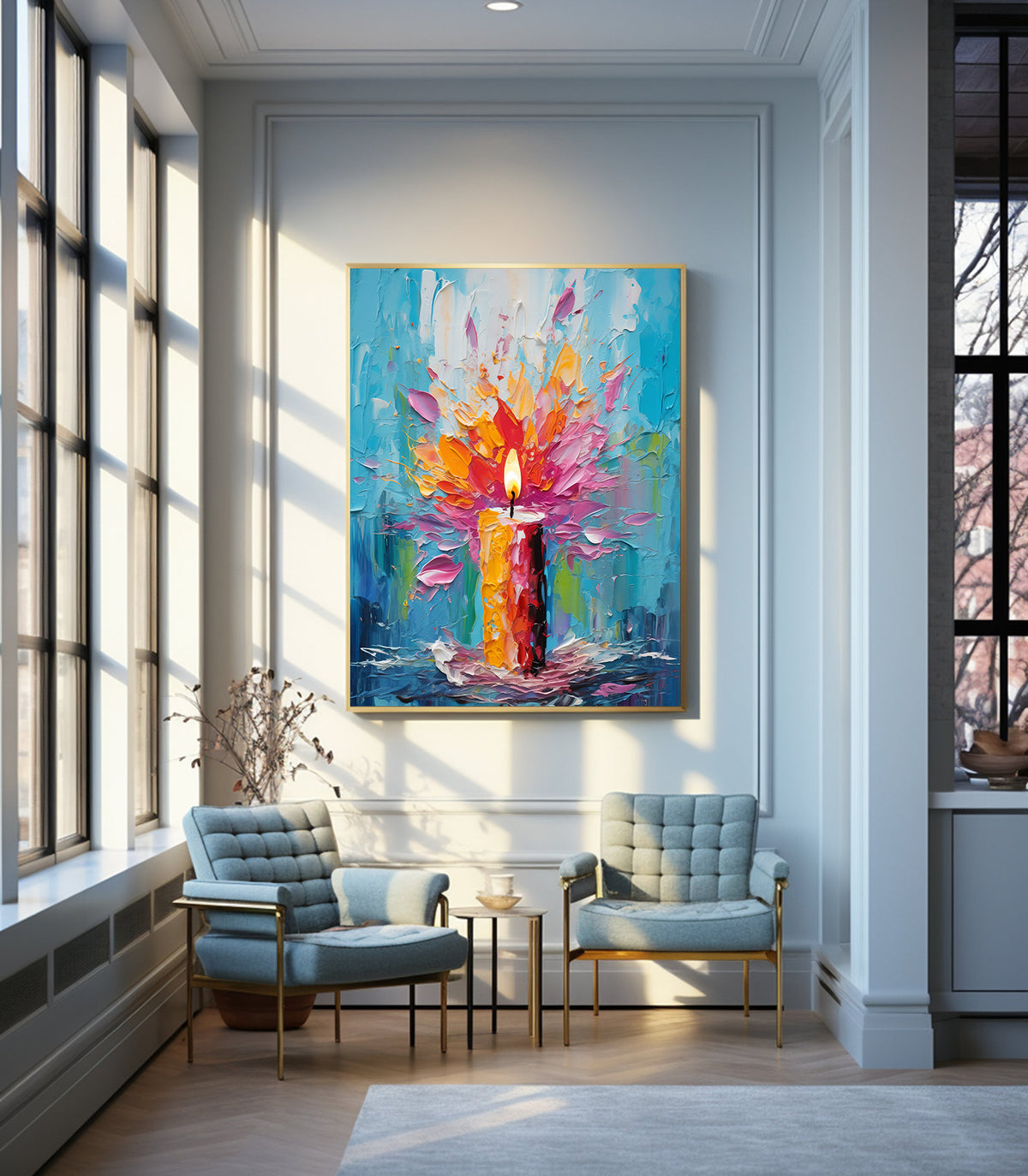 Tablou Canvas - Lumanare in Flacari