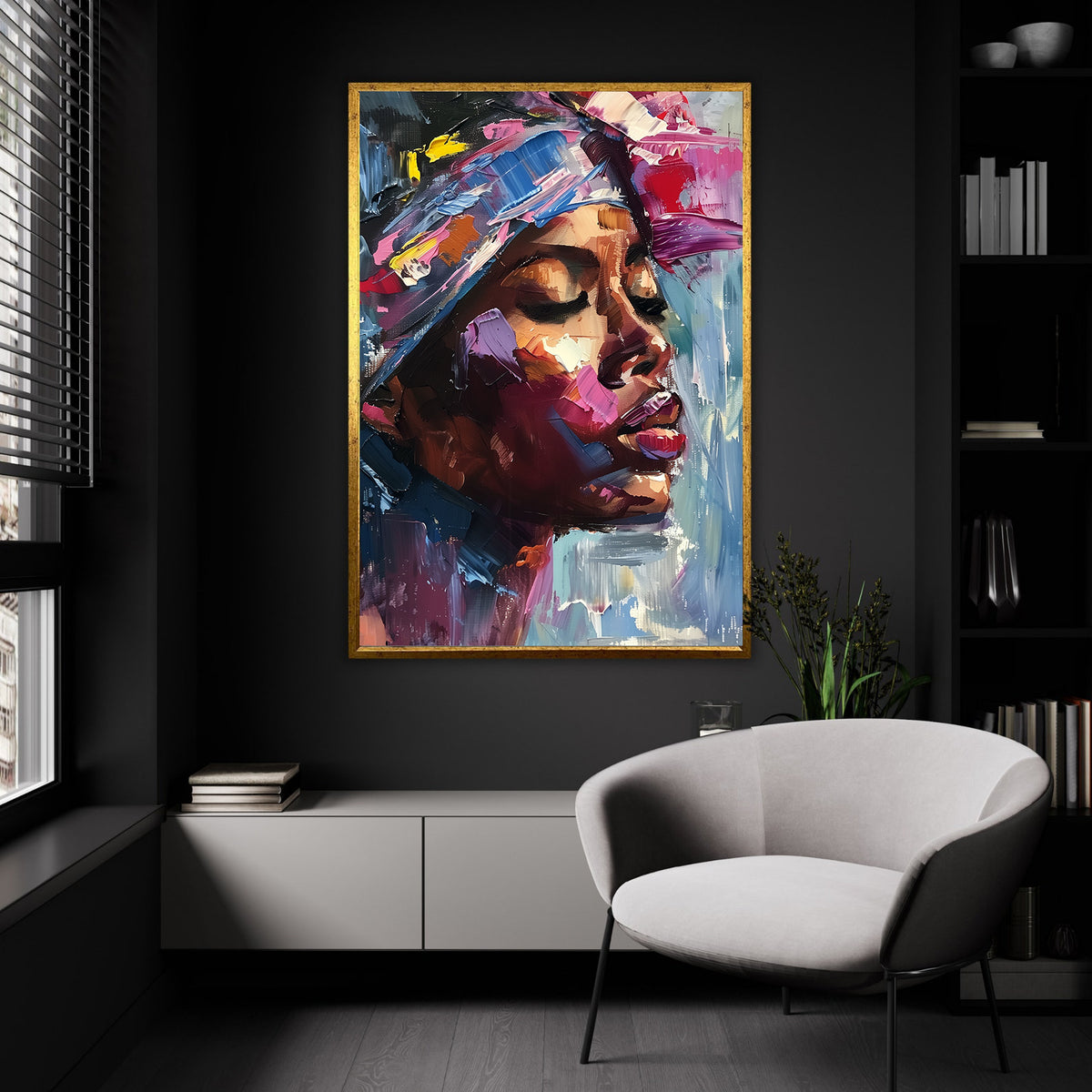 Canvas Painting - African Woman Portrait