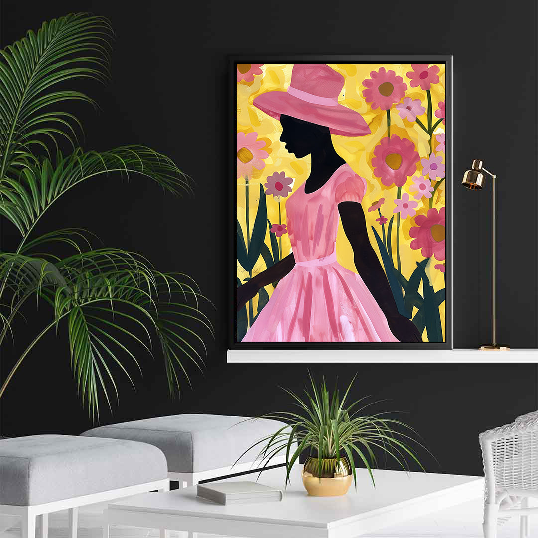 Tablou Canvas - Femeie Cu Flori