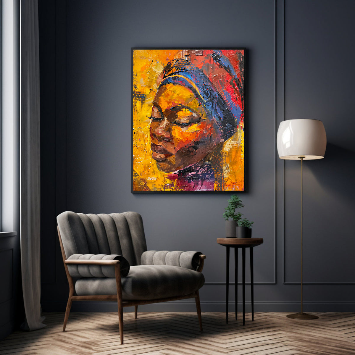 Canvas Painting - African Woman Portrait