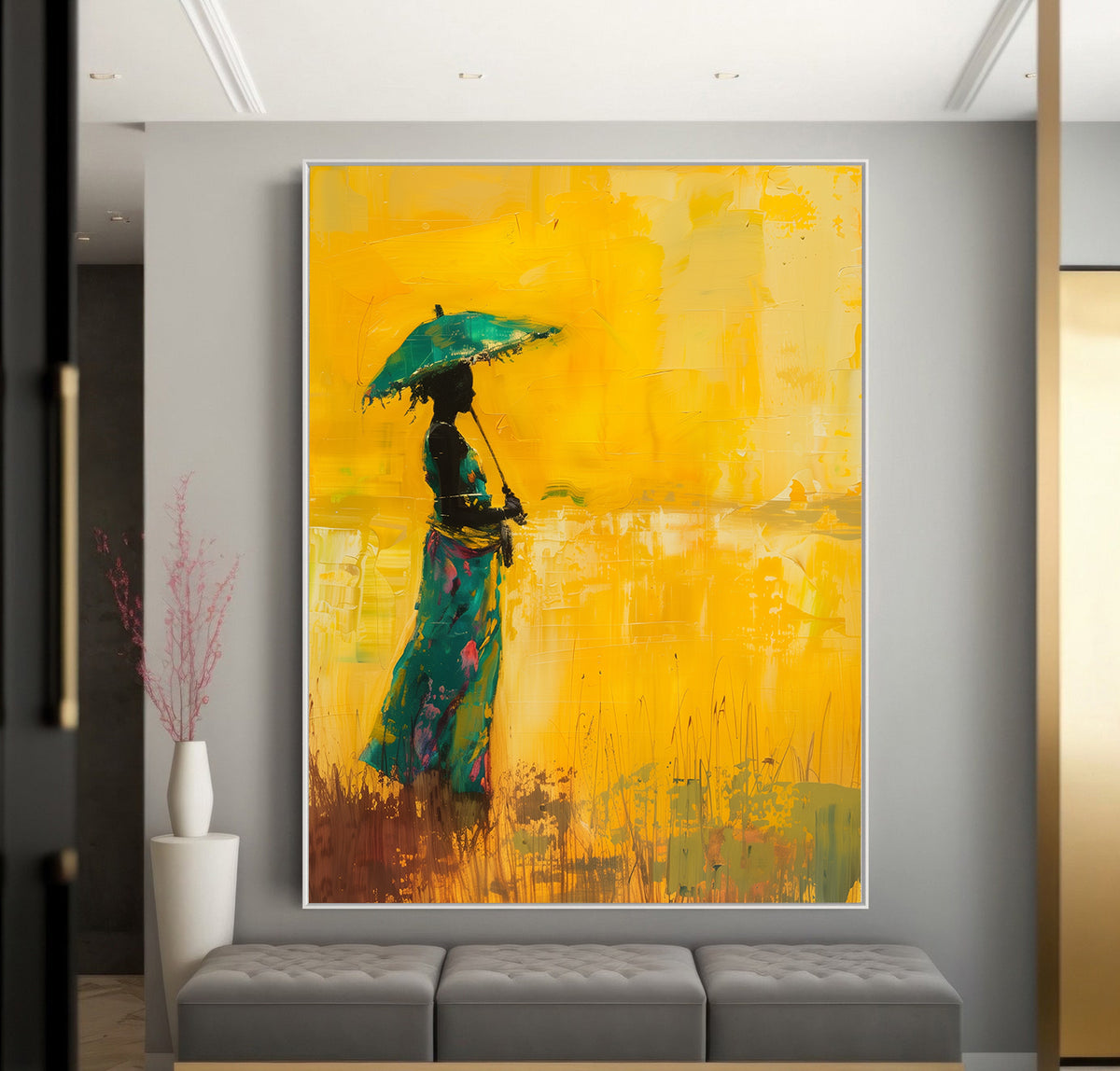 Tablou Canvas - Femeie Cu Umbrela