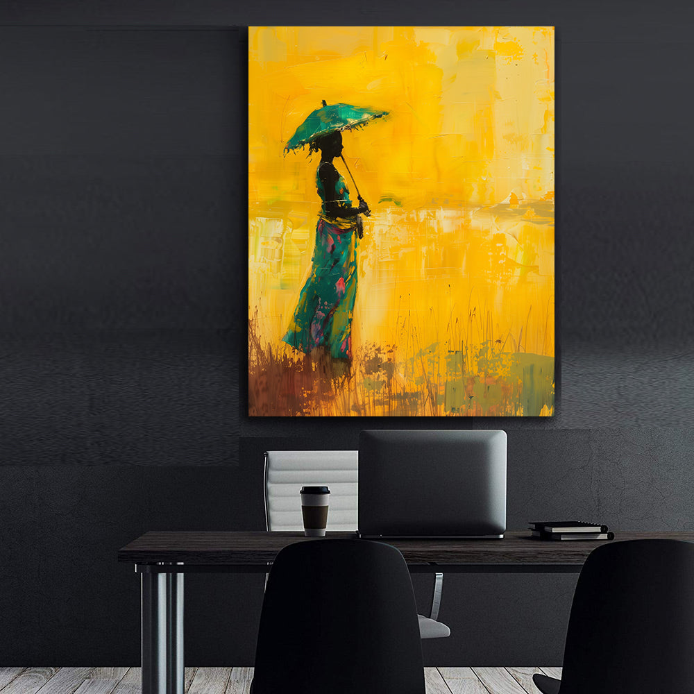Tablou Canvas - Femeie Cu Umbrela