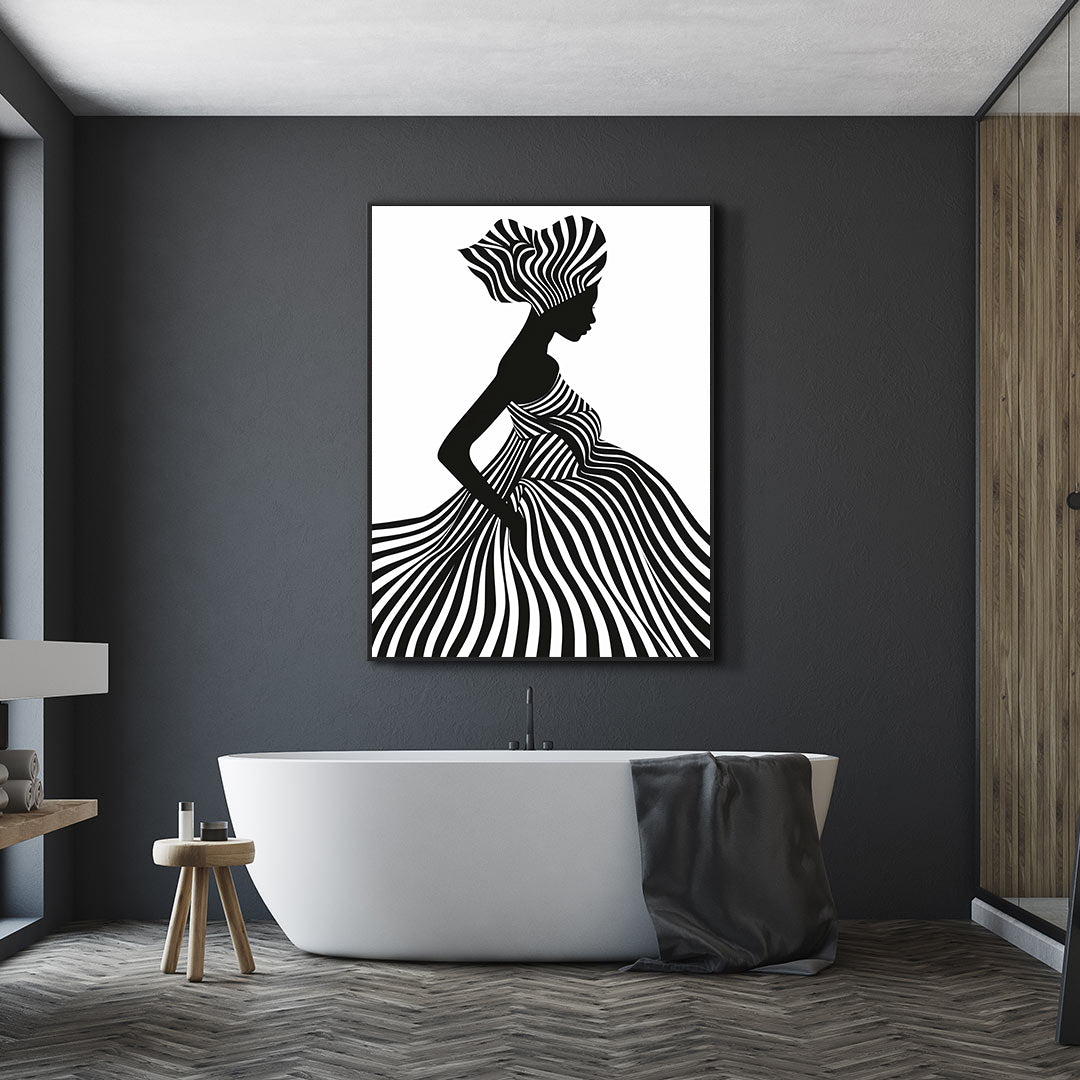 Canvas painting - Black and White
