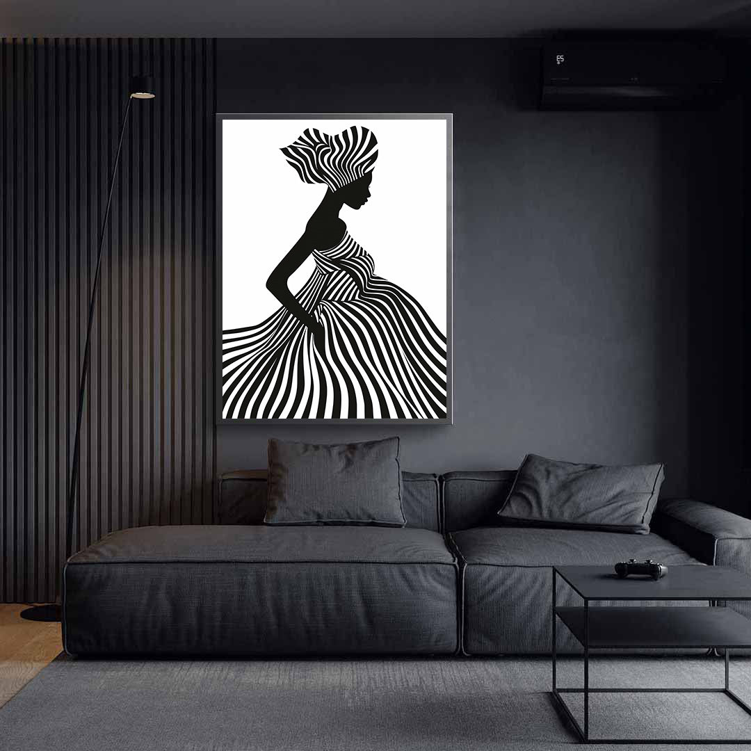 Canvas painting - Black and White