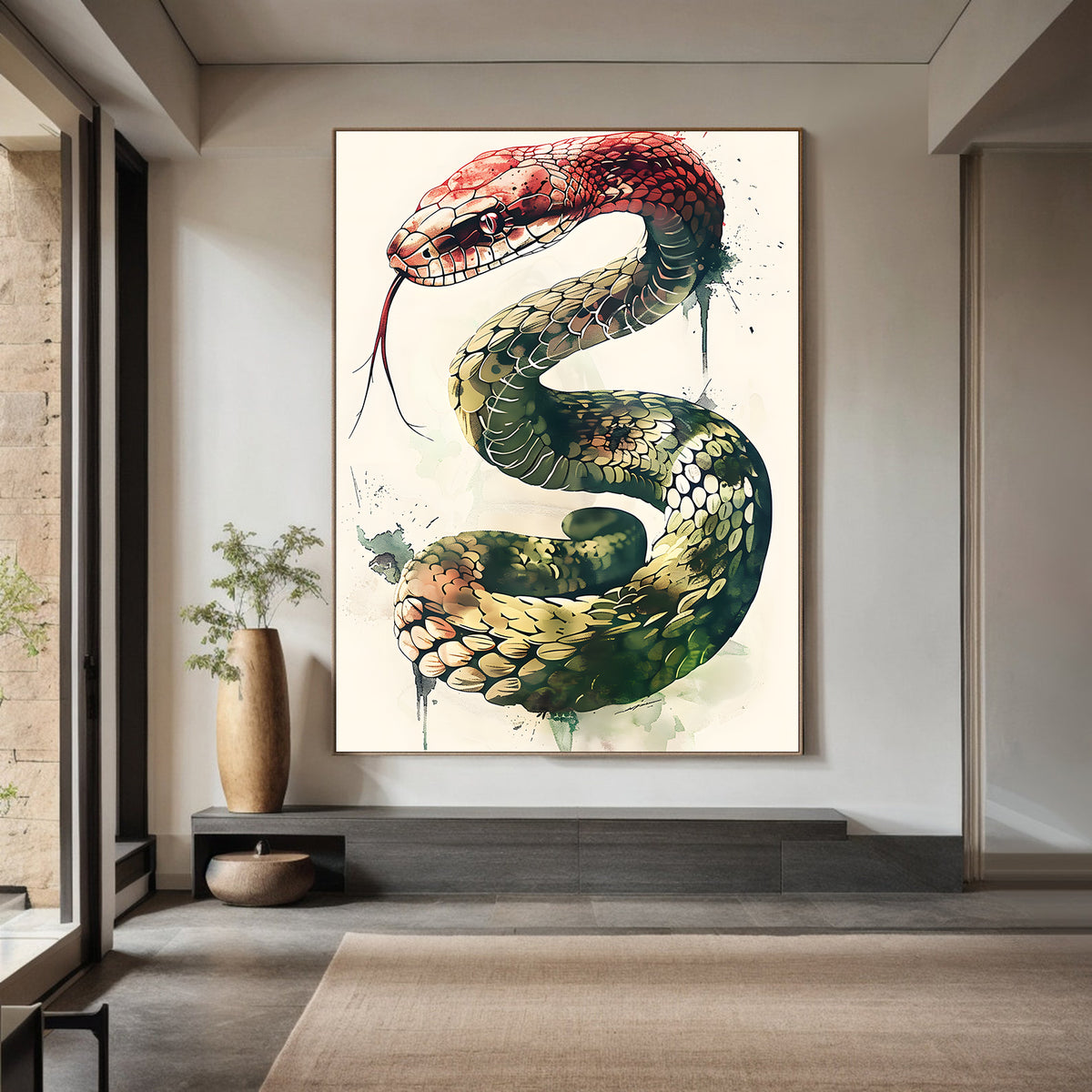 Canvas Painting - Multicolored Snake