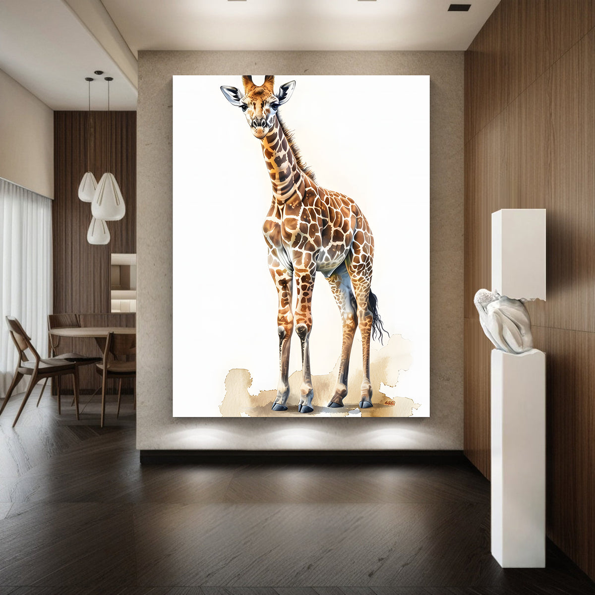 Canvas Painting - African Giraffe