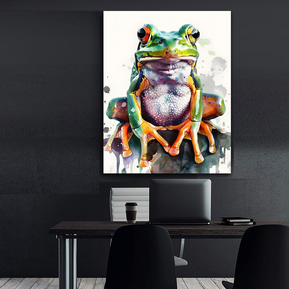 Canvas Painting - Multicolored Frog