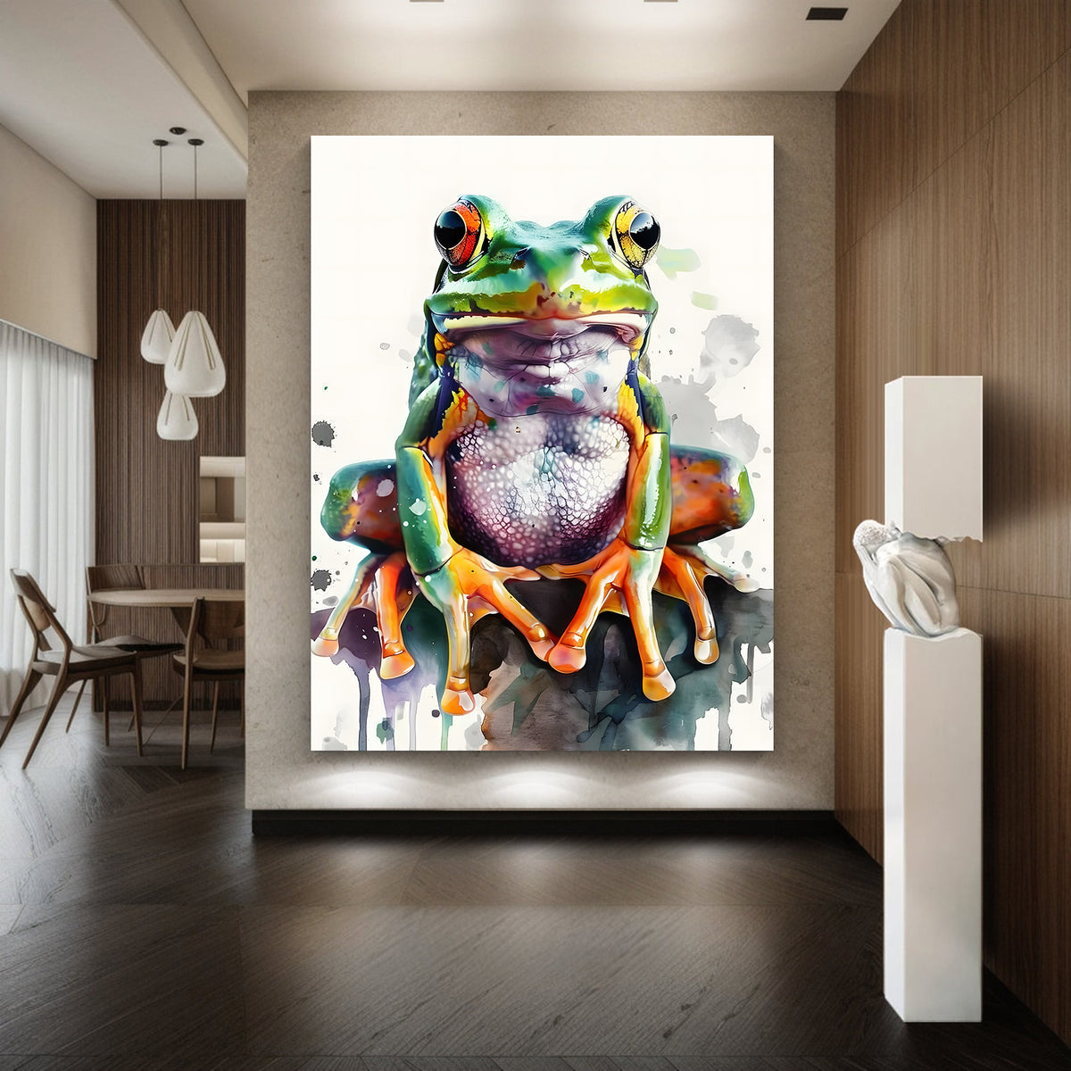 Canvas Painting - Multicolored Frog