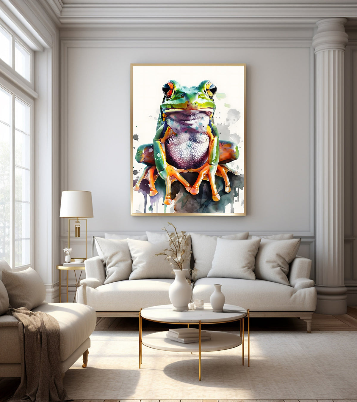 Canvas Painting - Multicolored Frog