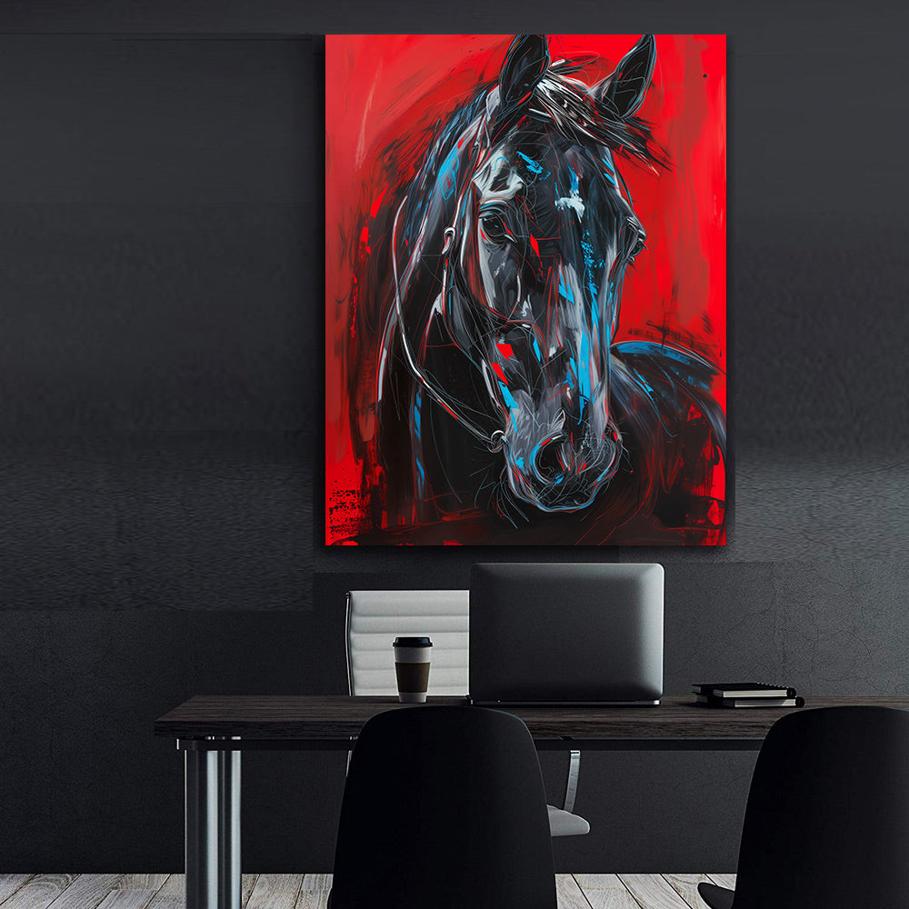 Canvas Painting - Black Stallion