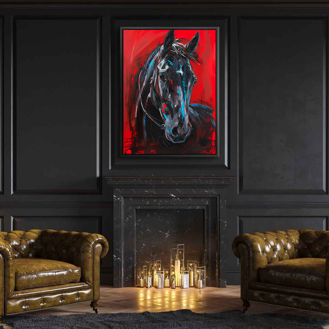 Canvas Painting - Black Stallion