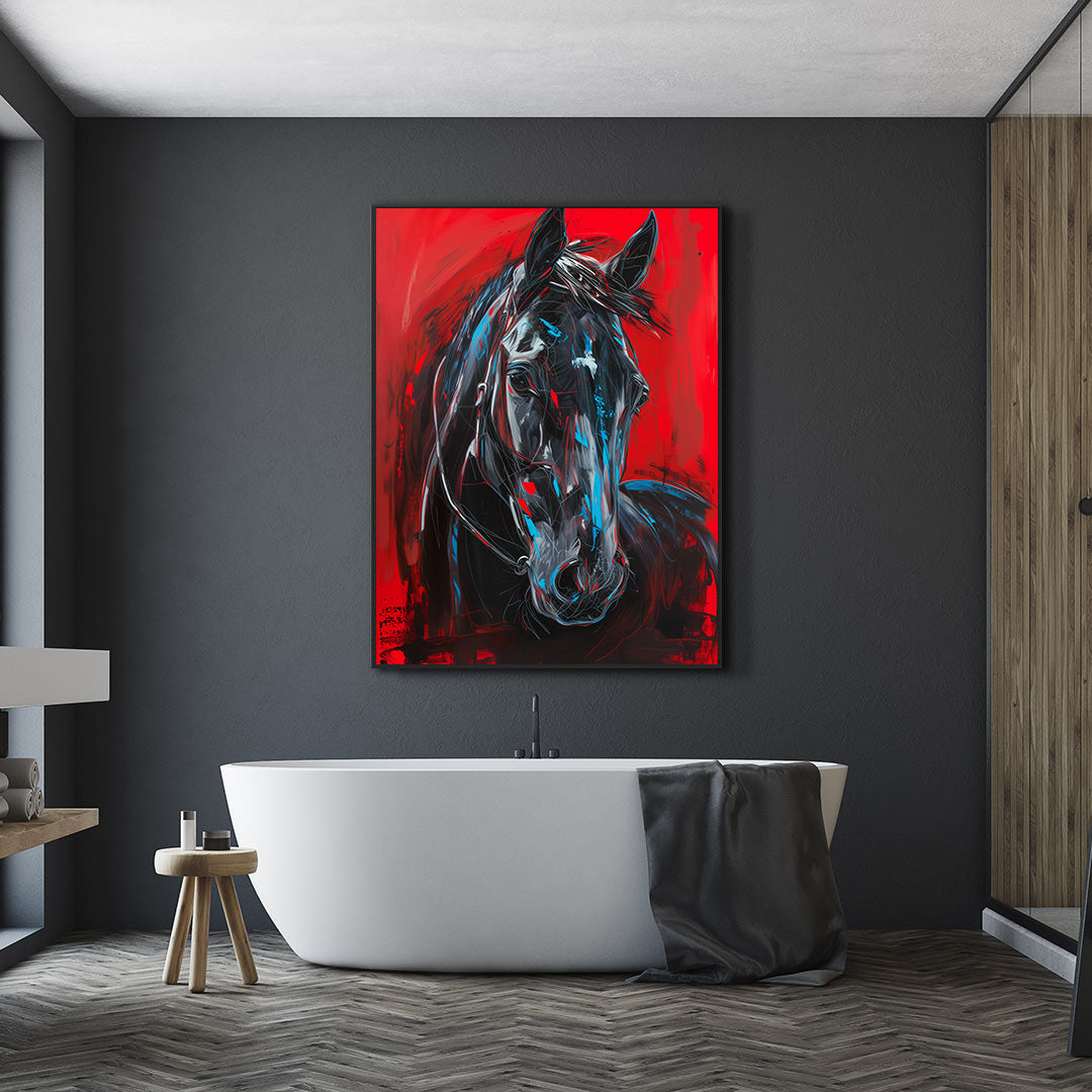 Canvas Painting - Black Stallion