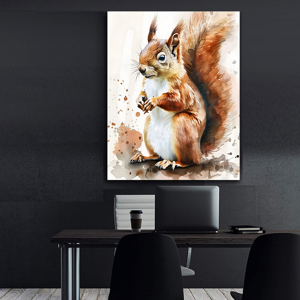 Canvas Painting - Red Squirrel