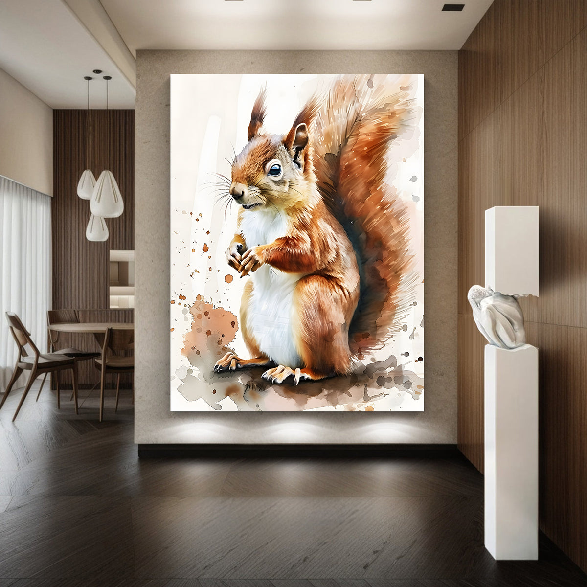 Canvas Painting - Red Squirrel
