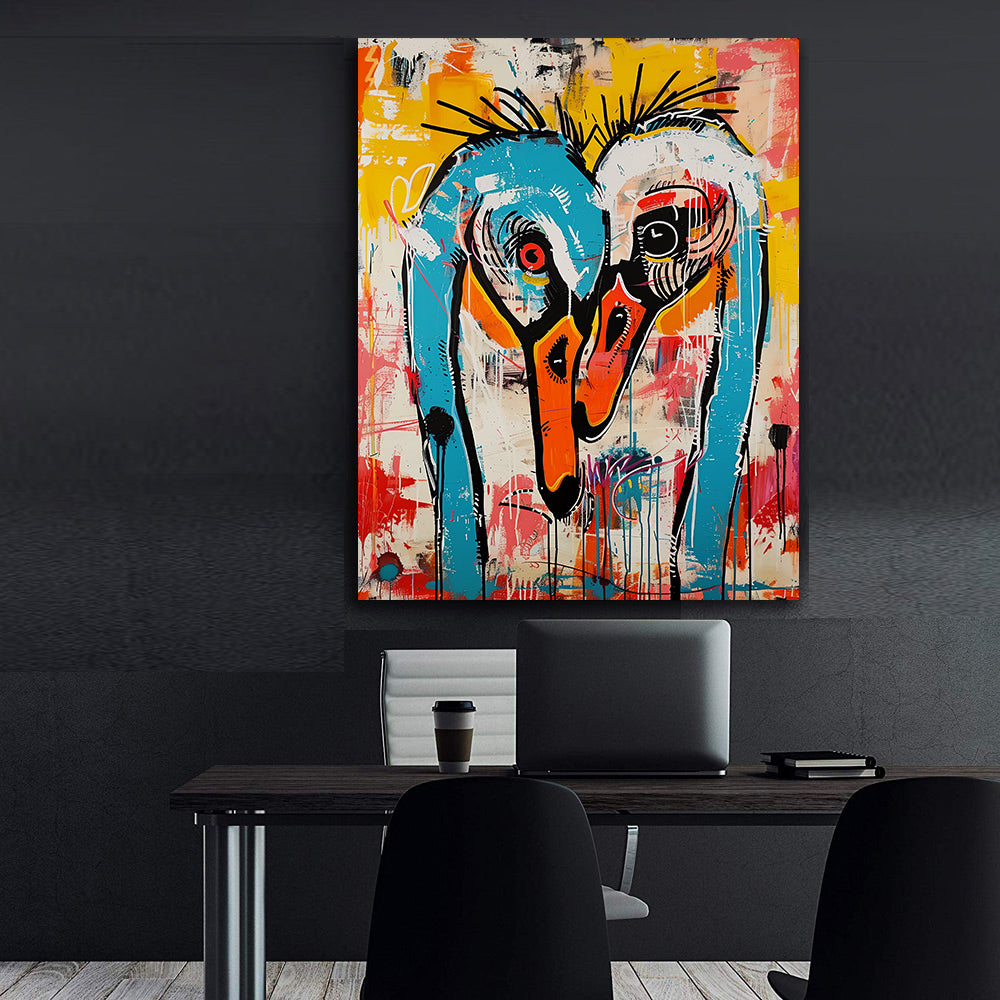 Canvas Painting - Swan Symphony