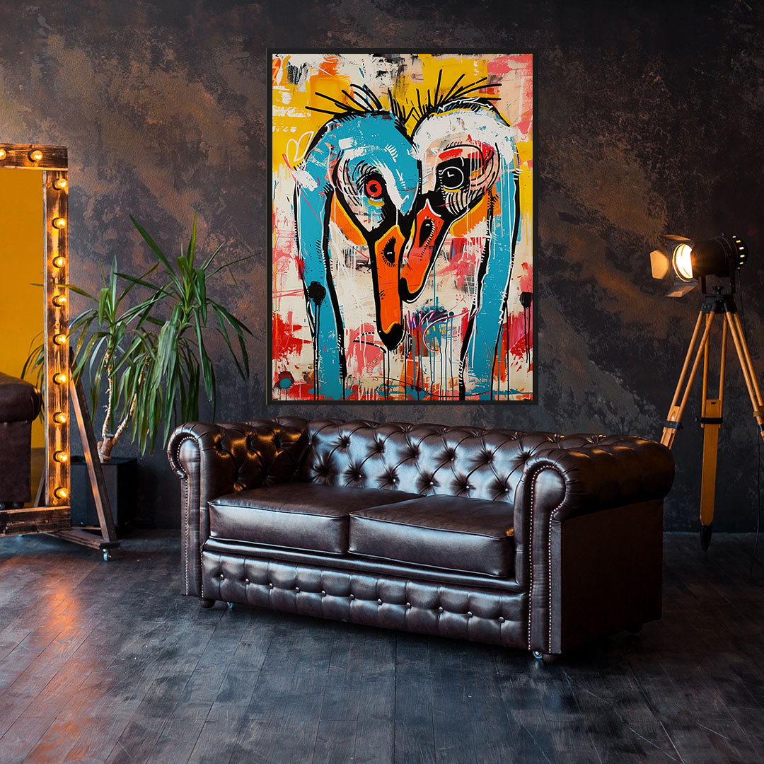 Canvas Painting - Swan Symphony
