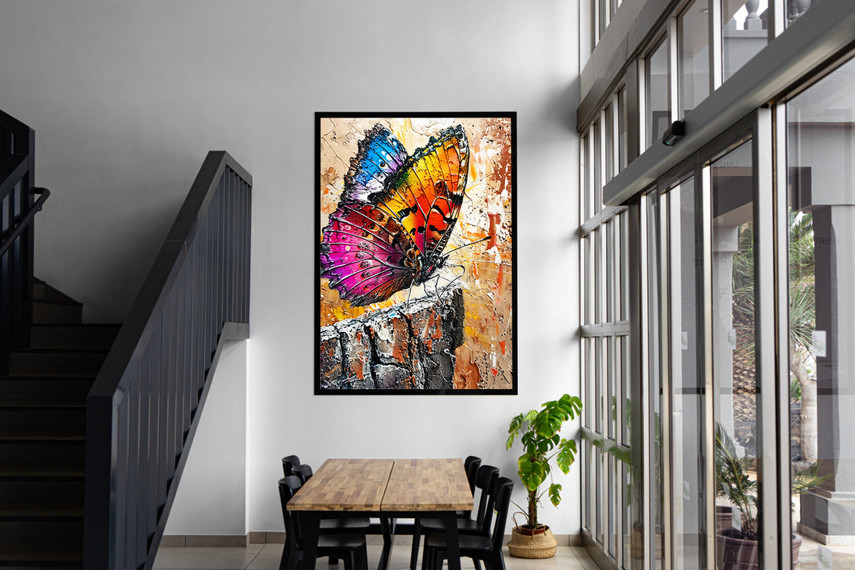 Canvas Painting - Multicolored Butterfly