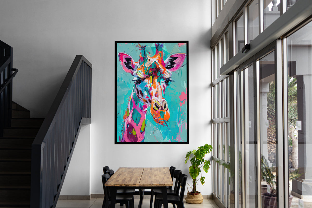 Canvas painting - Multicolored Giraffe