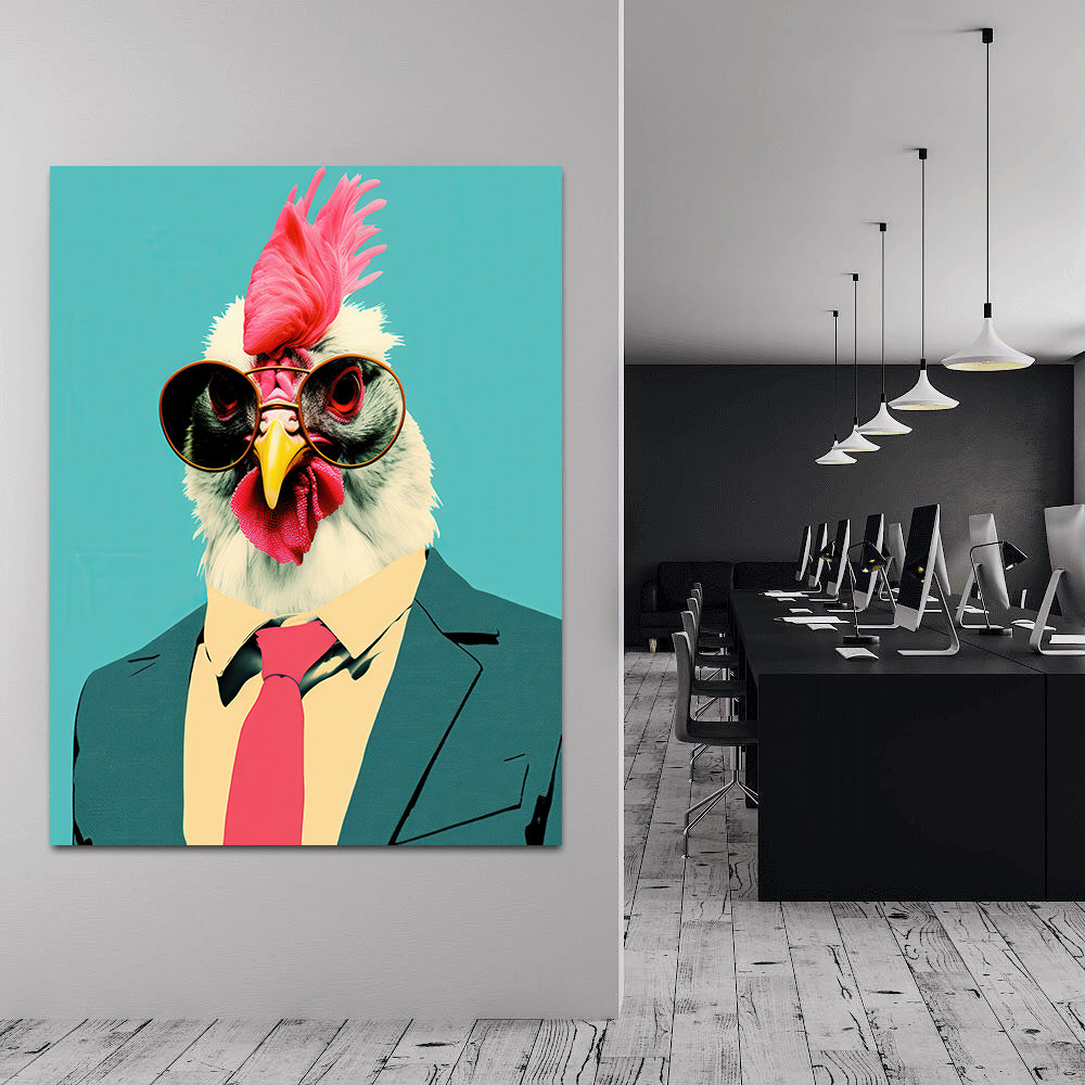 Canvas painting - Businessman Rooster