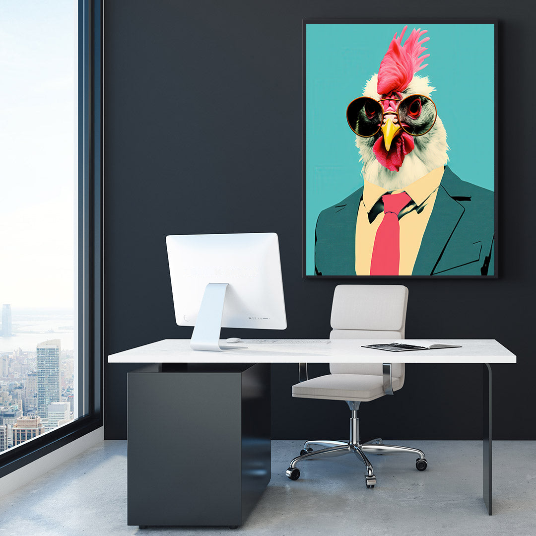 Canvas painting - Businessman Rooster