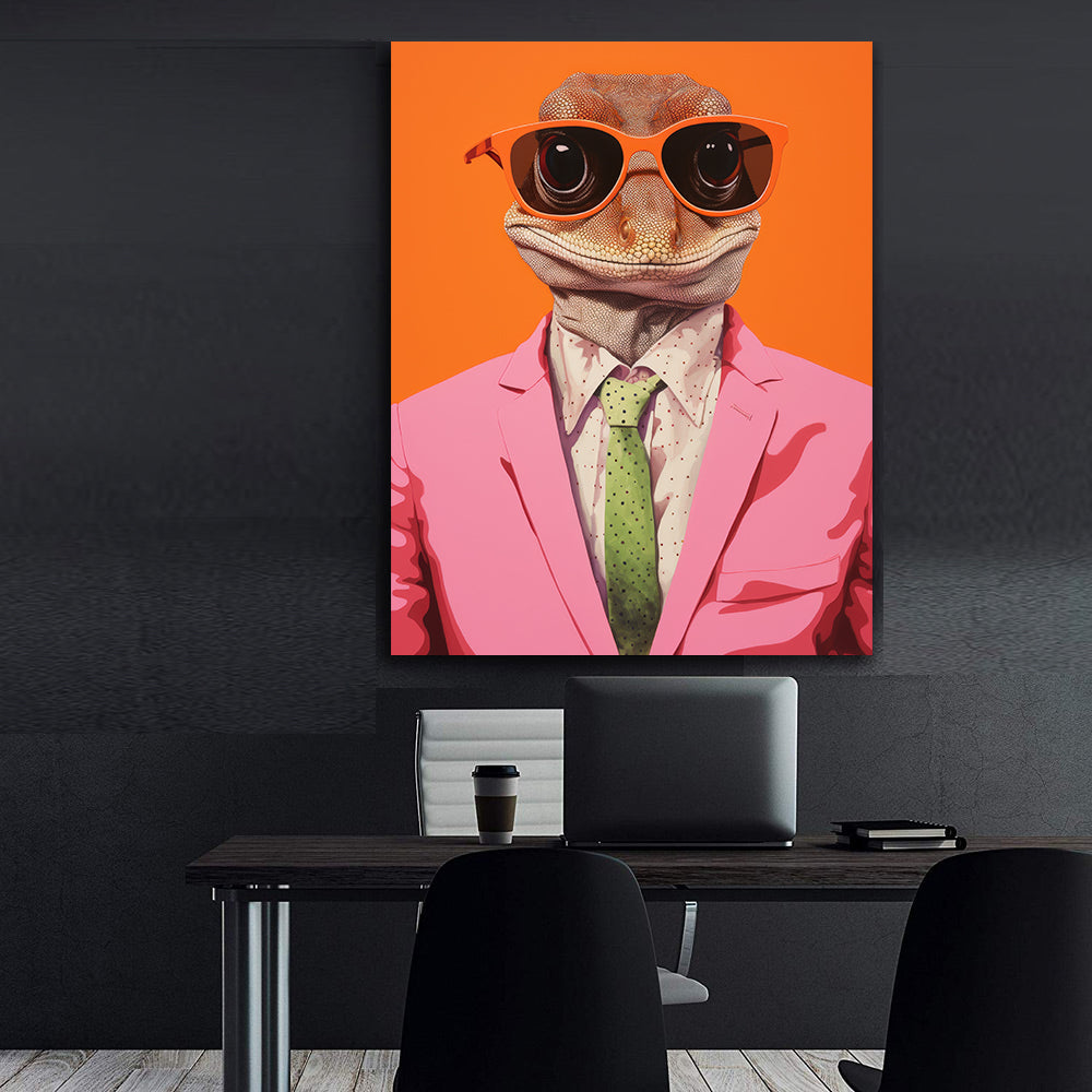 Canvas painting - Businessman Lizard