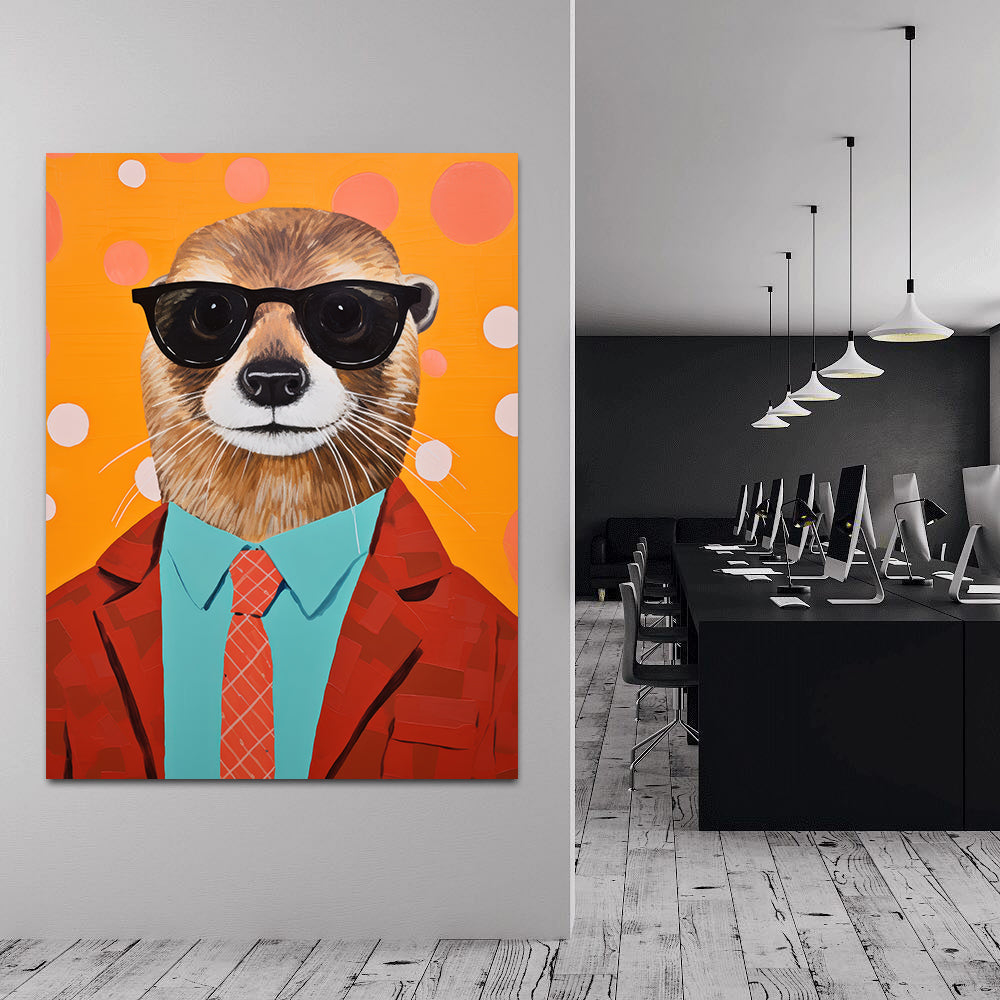Canvas painting - Businessman Otter