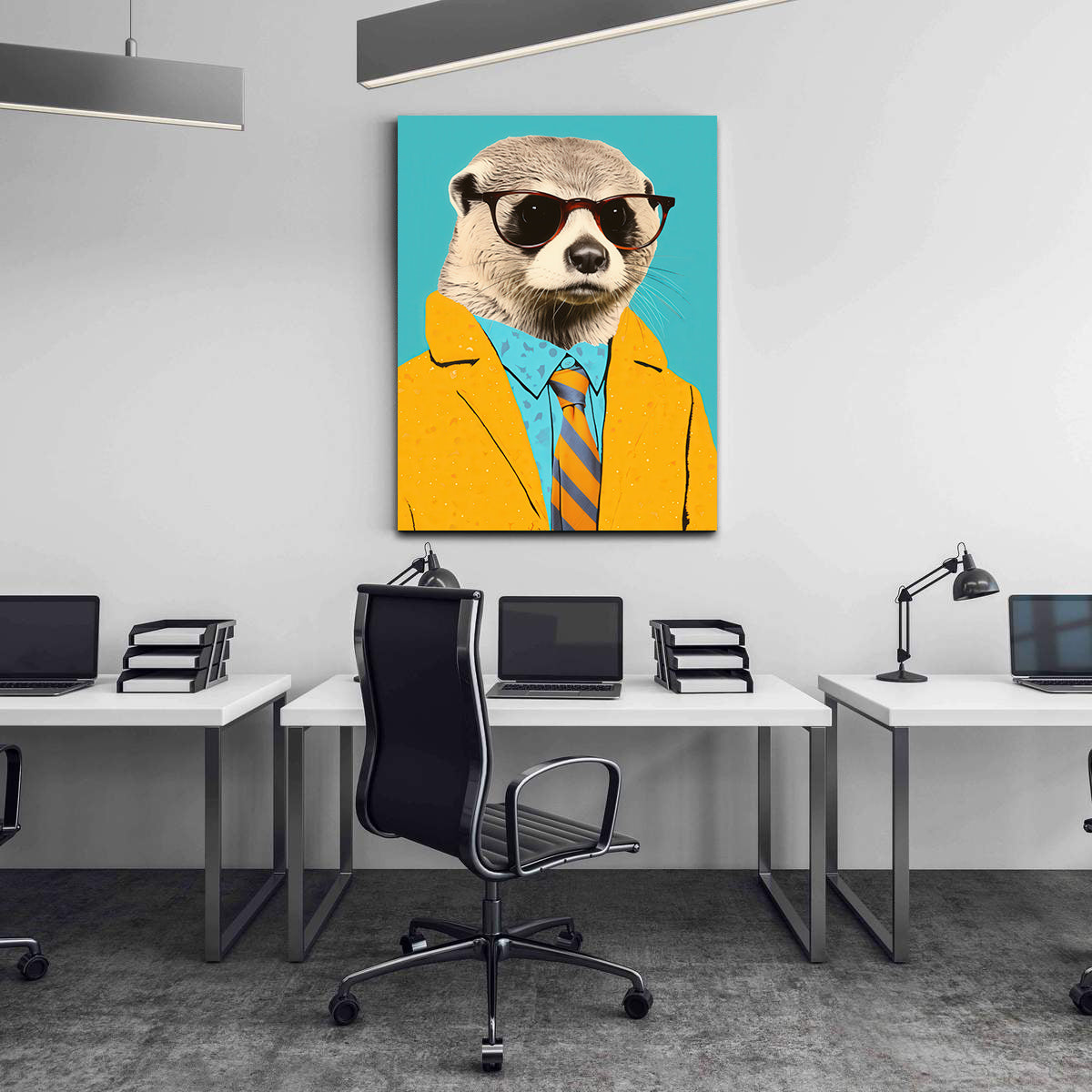 Canvas painting - Businessman Meerkat