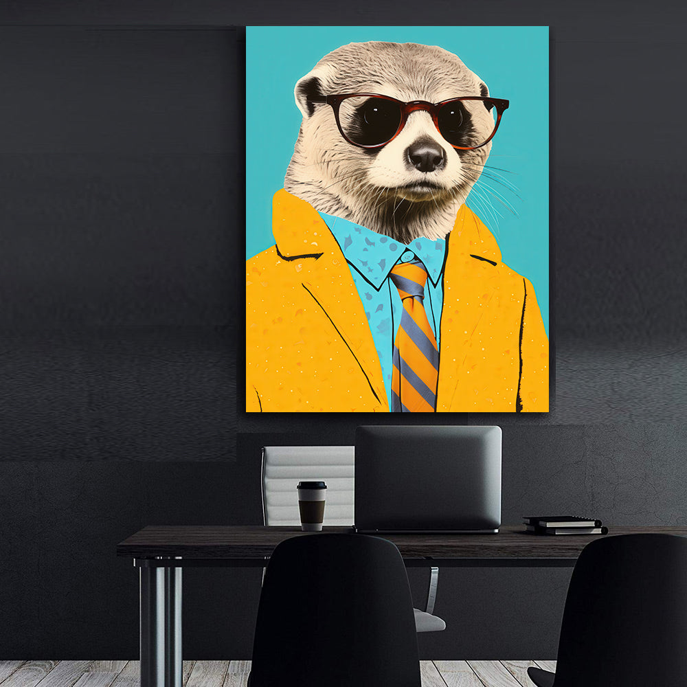 Canvas painting - Businessman Meerkat