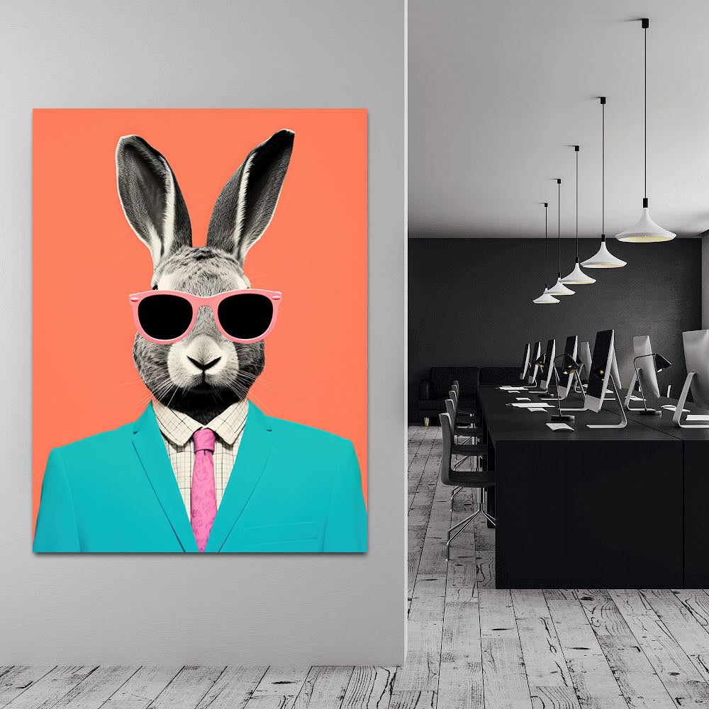 Canvas painting - Businessman Bunny