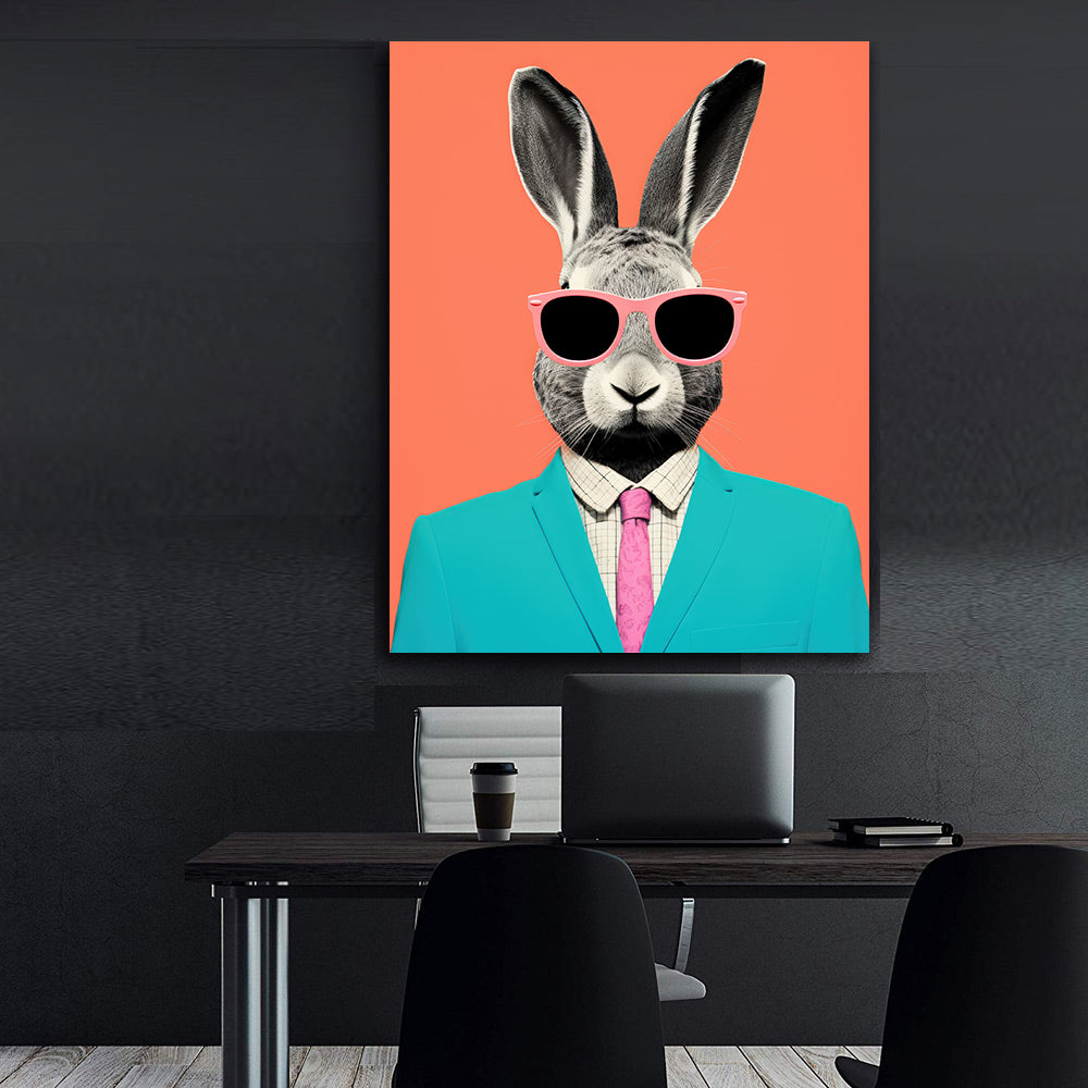 Canvas painting - Businessman Bunny