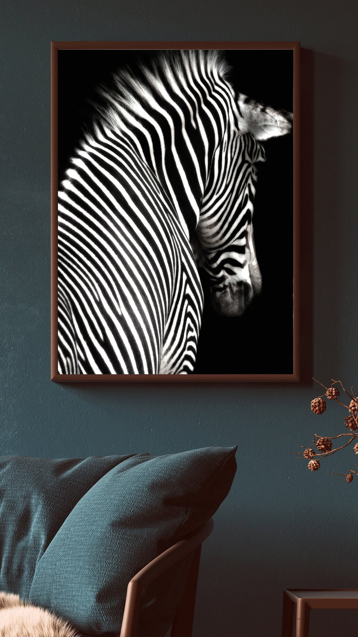 Tablou Canvas - Zebra Alb Negru
