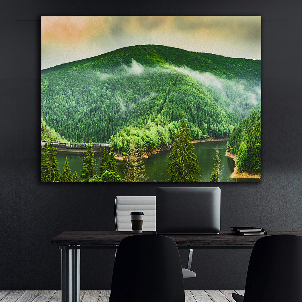Canvas Painting - Green Forest Landscape