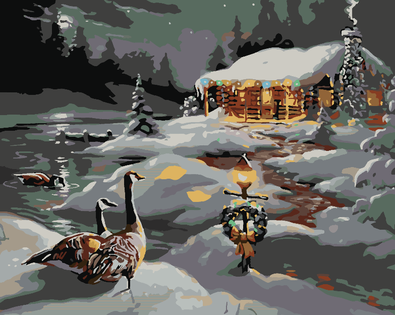 Paint by numbers - Winter Landscape 3945