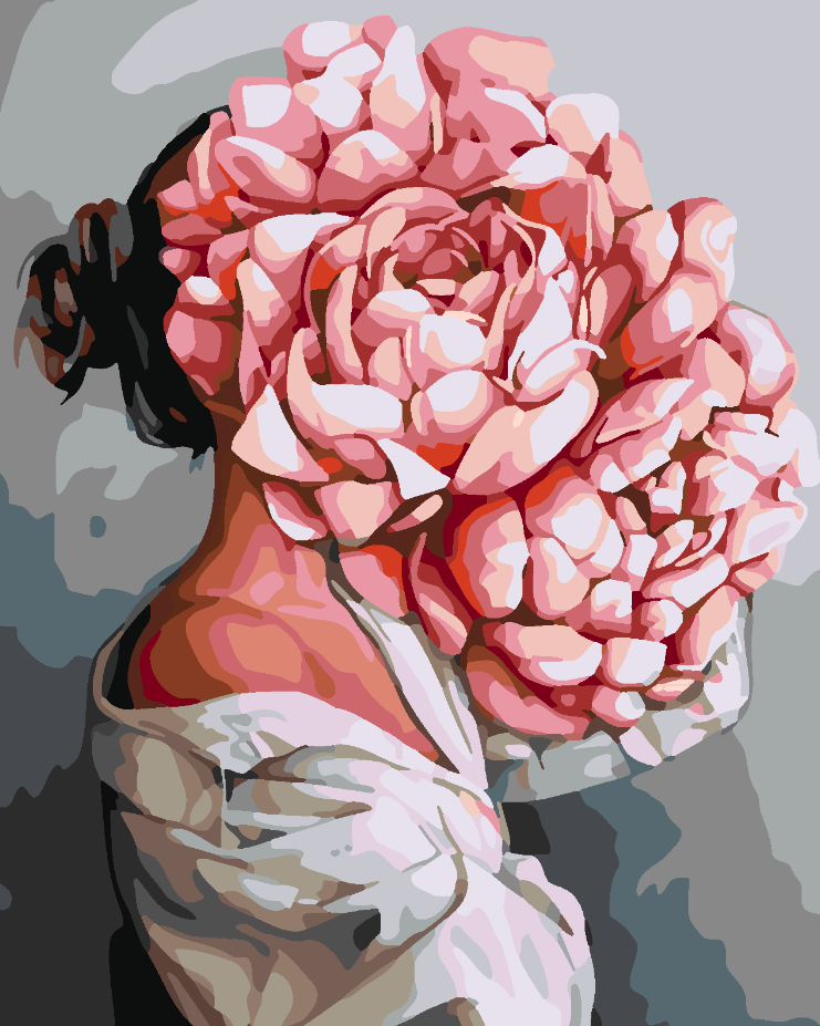 Pictura pe numere - Floral Head 4070