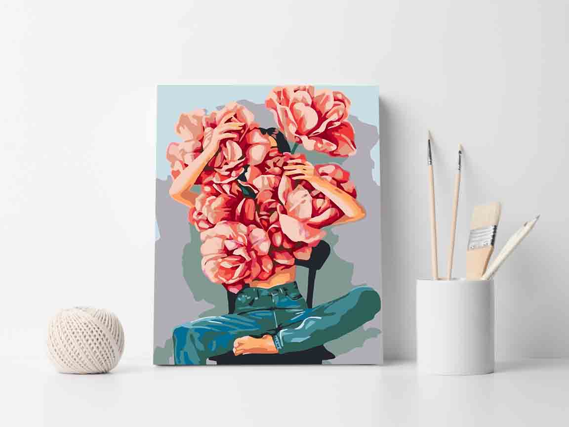 Pictura pe numere - Floral Head 4071