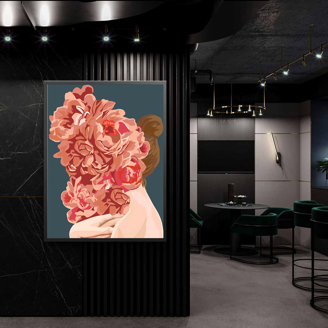 Pictura pe numere - Floral Head 4072