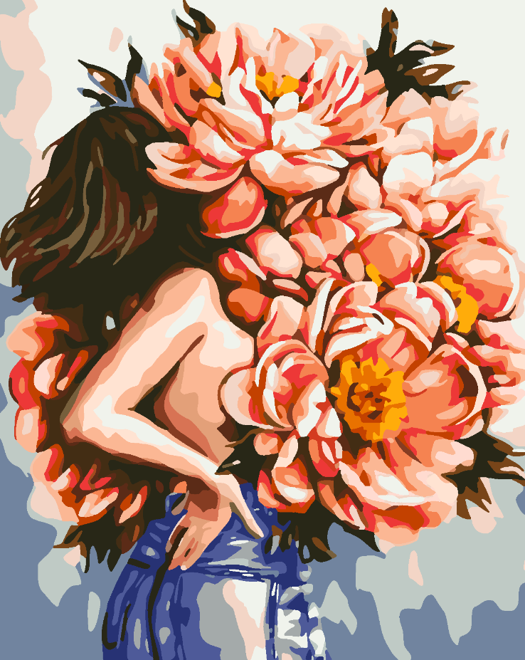Pictura pe numere - Floral Head 4074