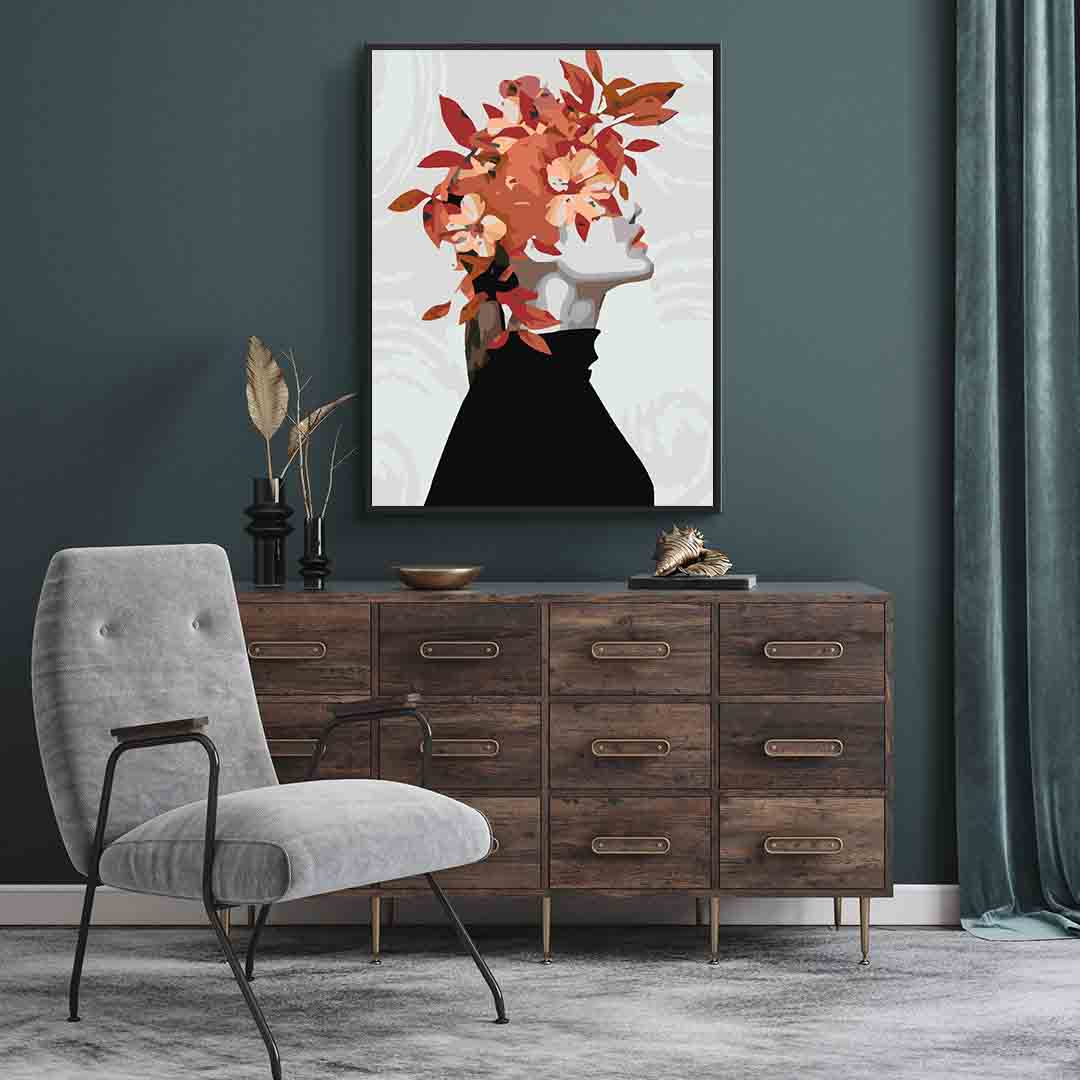 Pictura pe numere - Floral Head 4081