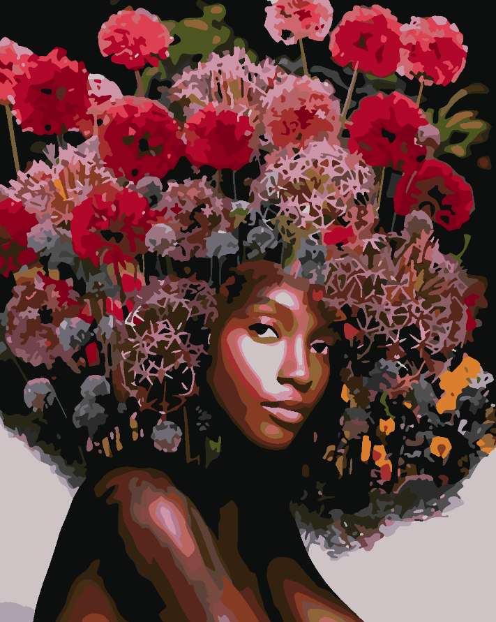 Paint by numbers - Floral Head 4091