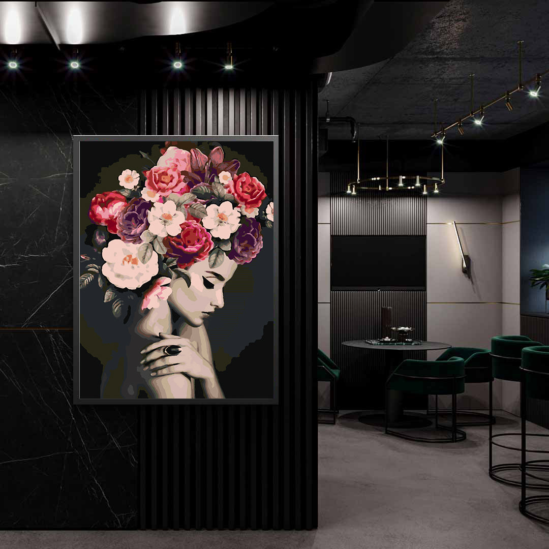 Painting by numbers - Floral Head 4096