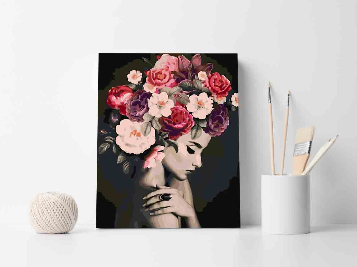 Painting by numbers - Floral Head 4096
