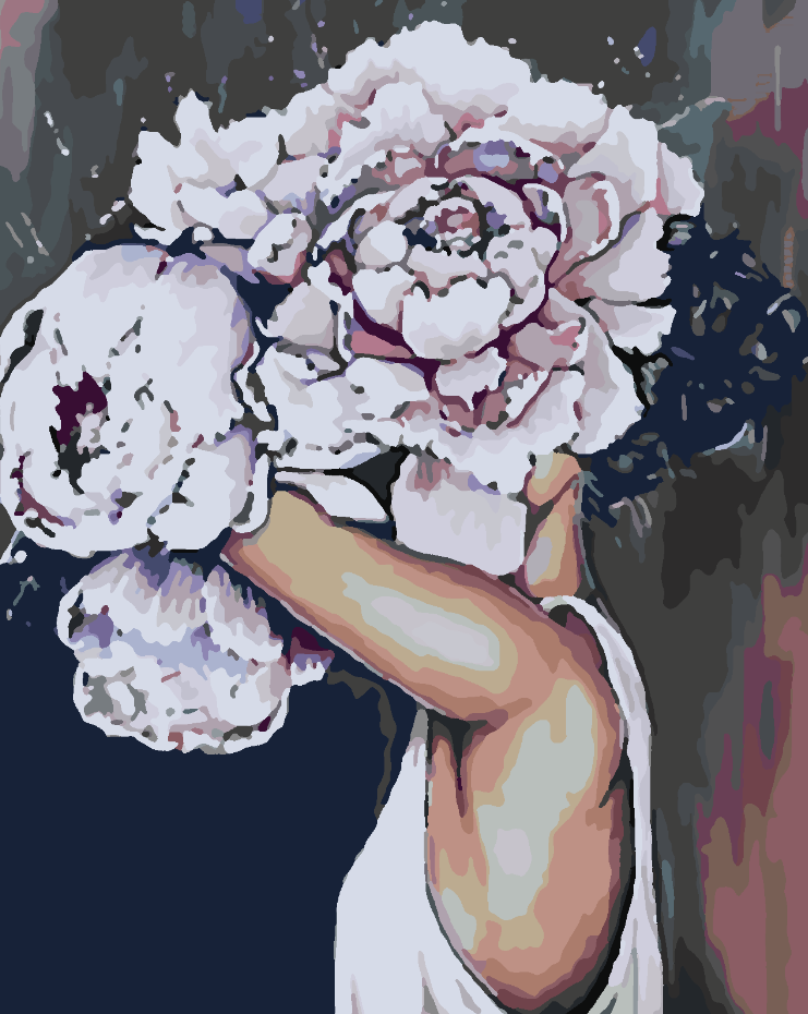 Paint by numbers - Floral Head 4098